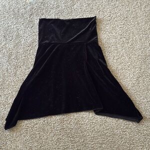 California Concepts; girls sparkly velvet asymmetrical dance skirt size small7-8